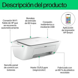 HP DeskJet 2810e Inalámbrico All-in-One Color Impresora, Instant Ink Fotocopiadora, escáner