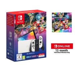 Nintendo Switch OLED + Mario Kart 8 Deluxe + Switch Online 12 Months videoconsola portátil 17,8 cm (7") 64 GB Pantalla táctil