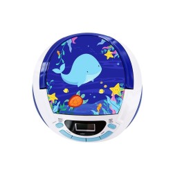 Metronic 477170 reproductor de CD Azul, Blanco Reproductor de CD portátil