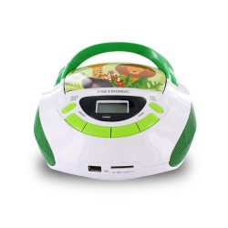 Metronic 477144 reproductor de CD Verde, Blanco Reproductor de CD portátil