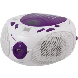 Metronic 477112 sistema estéreo portátil 2 W AM, FM Púrpura Reproducción MP3