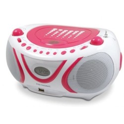Metronic 477109 sistema estéreo portátil Analógica 2 W AM, FM Rosa Reproducción MP3