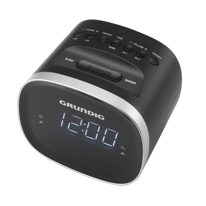 Grundig SCC240 radio Reloj Digital Negro
