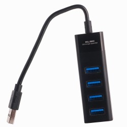 ELBE HUB-401 hub de interfaz USB 3.2 Gen 1 (3.1 Gen 1) Type-A 5000 Mbit s Negro