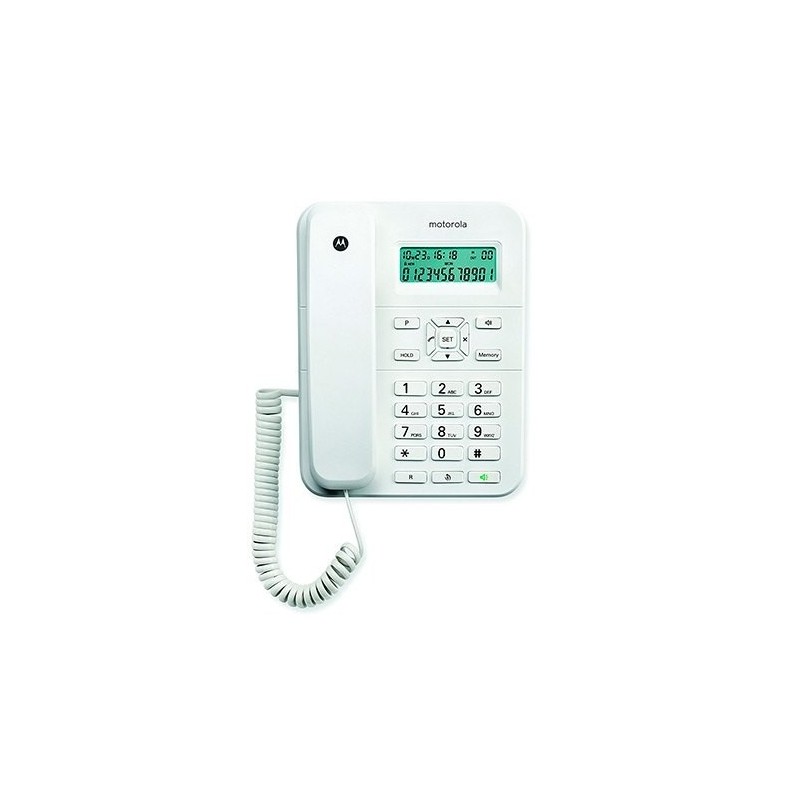 Motorola CT202 Teléfono analógico Identificador de llamadas Blanco