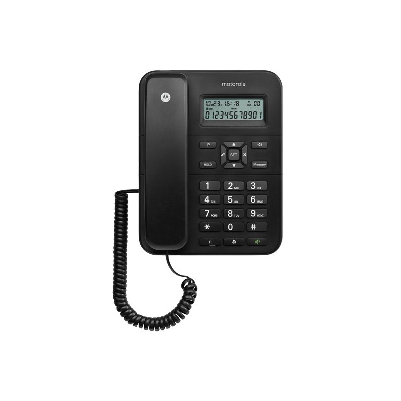 Motorola CT202 Teléfono analógico Identificador de llamadas Negro