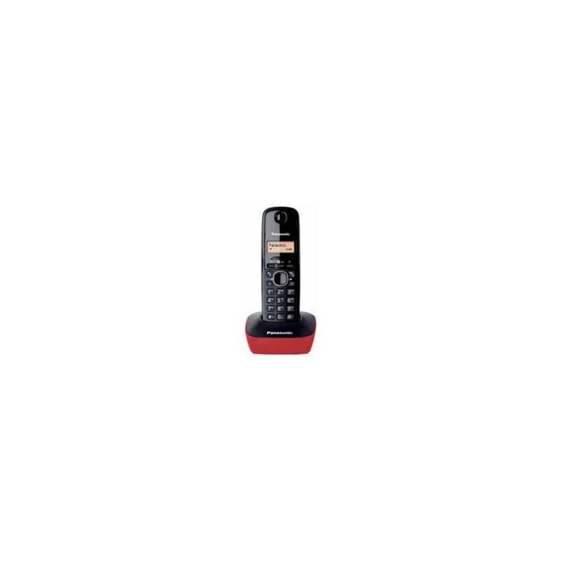 Panasonic KX-TG1611 Teléfono DECT Identificador de llamadas Negro, Rojo