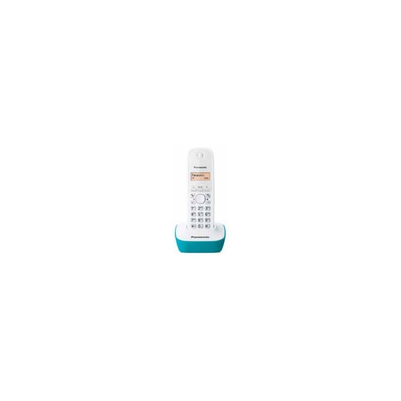 Panasonic KX-TG1611 Teléfono DECT Identificador de llamadas Turquesa, Blanco