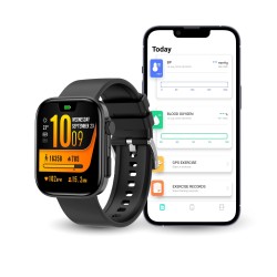 Contact Smartwatch iStyle, Pantalla IPS 2,01", Aut. 5 días, Modos deporte y salud, Llamadas, Asistentes voz, Sumergible, Negro