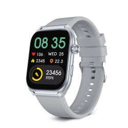 Ksix Smartwatch Urban Move, Pantalla AMOLED 2.06", Autonomía 5 días, Modo deporte y salud, Manos libres, IP67, Gris