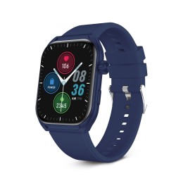 Ksix Smartwatch Urban Move, Pantalla AMOLED 2.06", Autonomía 5 días, Modo deporte y salud, Manos libres, IP67, Azul