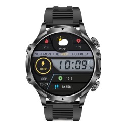 Ksix Smartwatch KISX Venture, Pantalla XXL TFT 1,85", Aut. 10 días, Modos deporte y salud, Llamadas, Asistentes de voz, IP68,