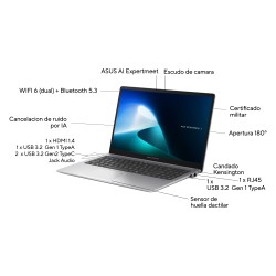ASUS ExpertBook P1 P1503CVA-S70676X - Ordenador Portátil 15.6" Full HD (Intel Core i7-13620H, 16GB RAM, 512GB SSD, UHD