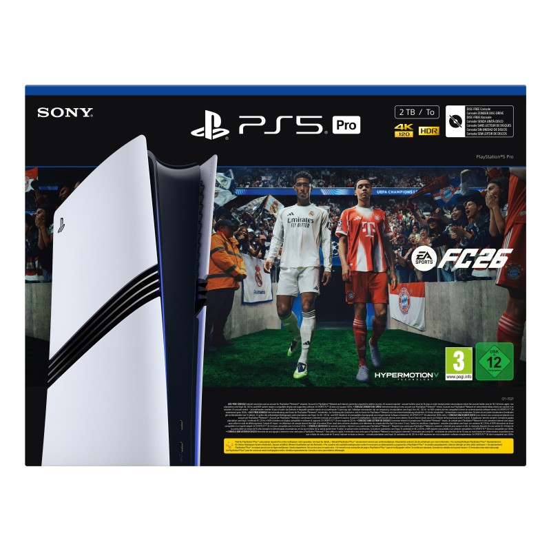 Sony Pack de consola PlayStation 5 Pro 2 TB con EA SPORTS FC 26