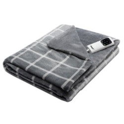 Daga 16874 manta eléctrica y almohadilla 150 W Gris, Blanco Tela, Terciopelo