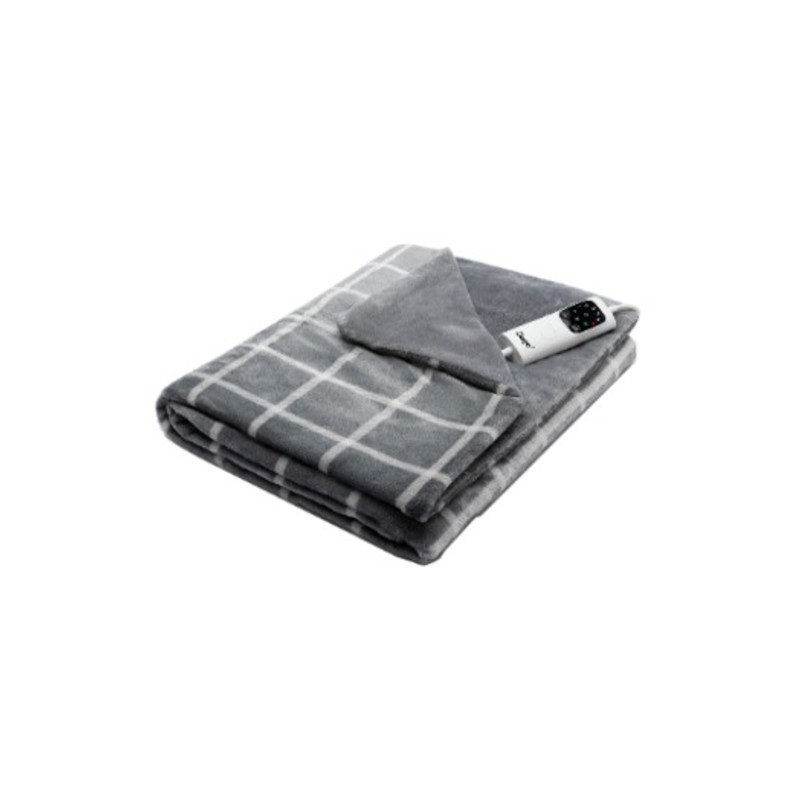 Daga 16874 manta eléctrica y almohadilla 150 W Gris, Blanco Tela, Terciopelo