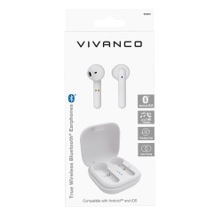 Vivanco Urban Pair Auriculares Inalámbrico Dentro de oído Llamadas Música Bluetooth Blanco