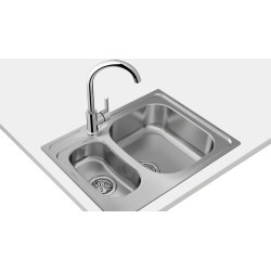 Teka UNIVERSE 60 T-XP 1½B Lavabo sobre-encimera Rectangular Acero inoxidable