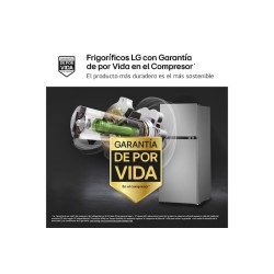 LG GTBV22PYNJ nevera y congelador Independiente 217 L Acero inoxidable