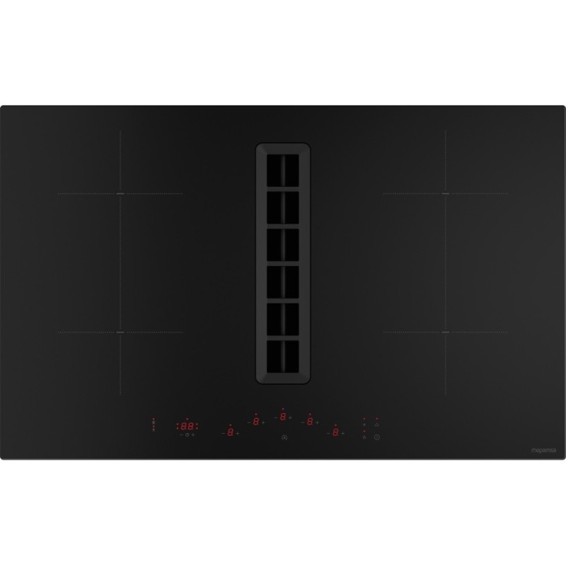 Mepamsa INDU VALUE RECIRCULACIÓN 830 mm Negro Integrado 83 cm Con placa de inducción 4 zona(s) Campana integrada