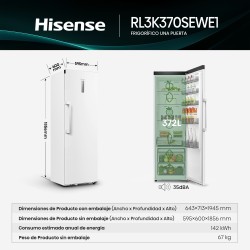 Hisense RL3K370SEWE1 frigorífico Independiente 372 L Blanco