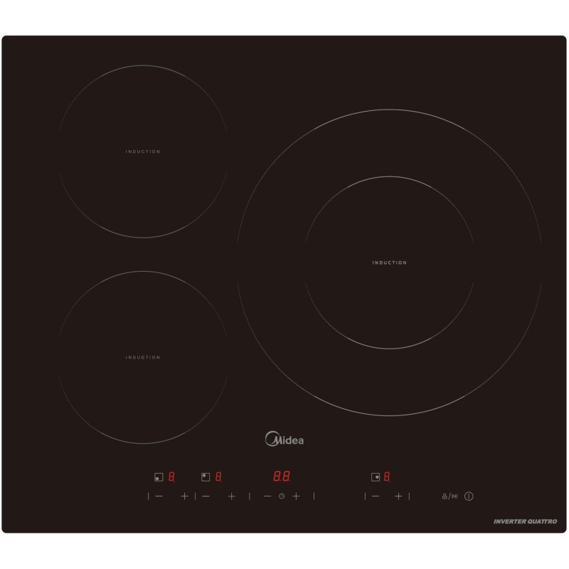 Midea MIH350D157K0 Negro Encimera 59 cm Con placa de inducción 3 zona(s)