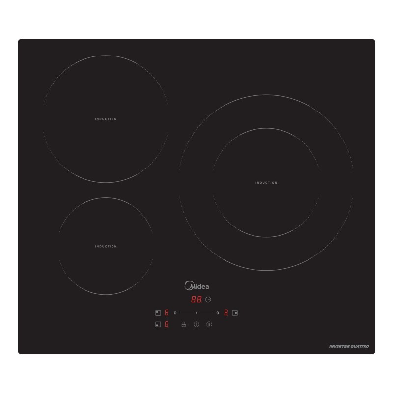 Midea MIH350D157K0 Negro Encimera 59 cm Con placa de inducción 3 zona(s)