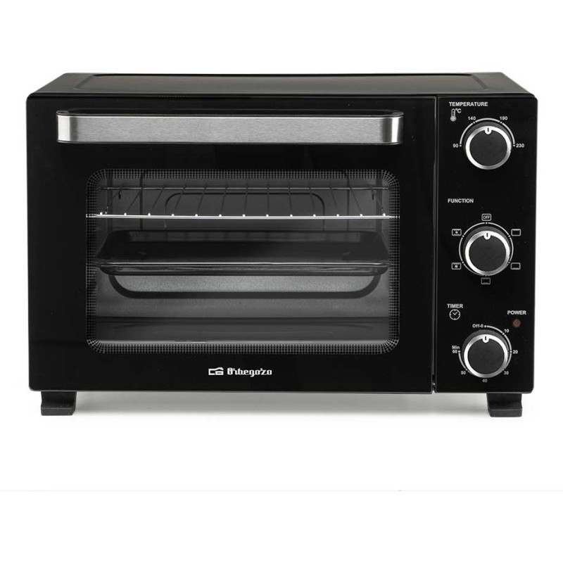 Orbegozo HOT 220 horno 22 L 1300 W Negro, Acero inoxidable