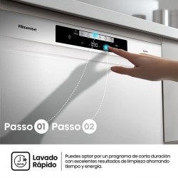 Hisense HS643C90W lavavajillas Independiente 16 cubiertos