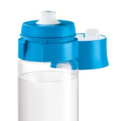 Brita Fill&Go Botella con filtro de agua 0,6 L Azul, Transparente