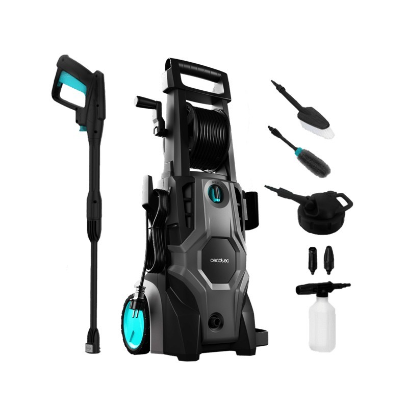 Cecotec HydroBoost 2400 AdvanceClean Limpiadora de alta presión o Hidrolimpiadora Vertical Eléctrico 480 l h 2400 W Negro, Gris