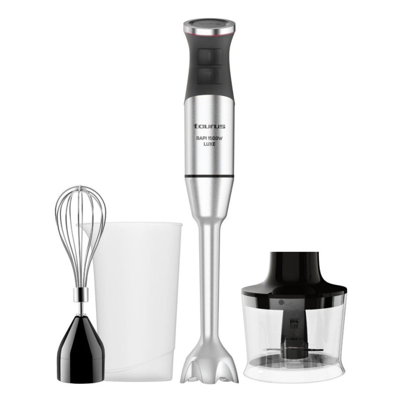 Taurus Bapi 1500 Luxe Set 0,7 L Batidora de inmersión 1500 W Negro, Acero inoxidable