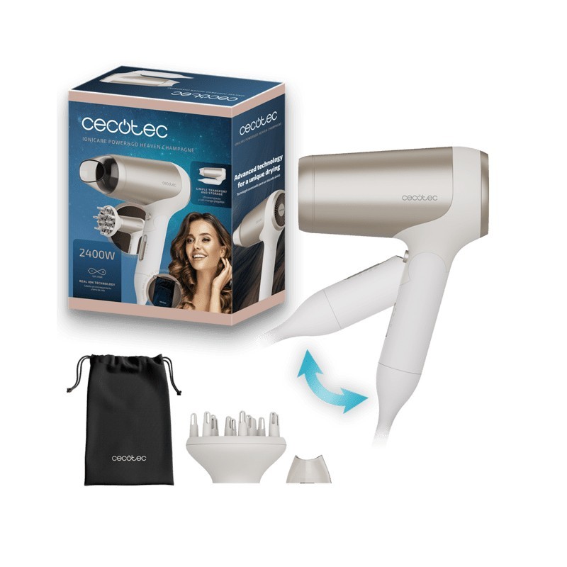 Cecotec IoniCare Power&Go Heaven Champagne secador 2400 W Champán