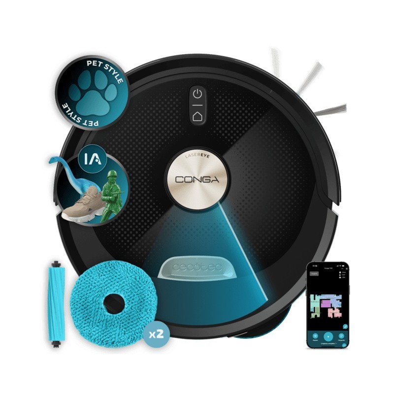 Cecotec Conga M100 Spin AI Negro