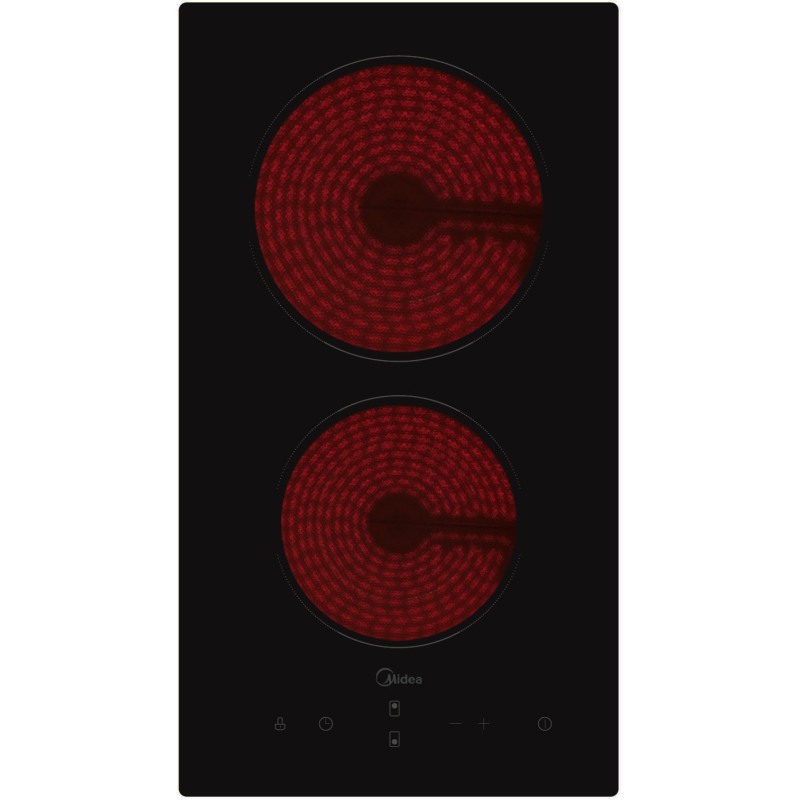Midea MCH300D111K0 hobs Negro Integrado 28.8 cm Con placa de inducción 2 zona(s)