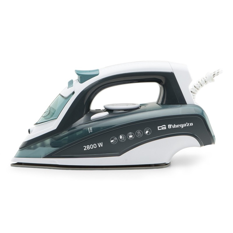Orbegozo SV 2800 Plancha a vapor Suela de cerámica 2800 W Verde, Gris