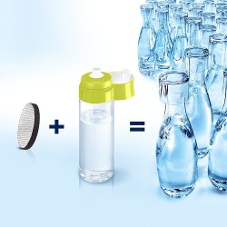 Brita Fill&Go Vital Botella con filtro de agua 0,6 L Verde, Transparente